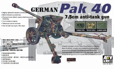 1:35 German PAK40 76mm Gun