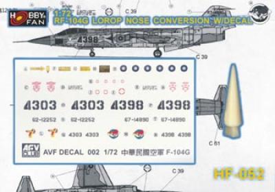 1:35  RF-104G LOROP NOSE Conversion W/ DECAL